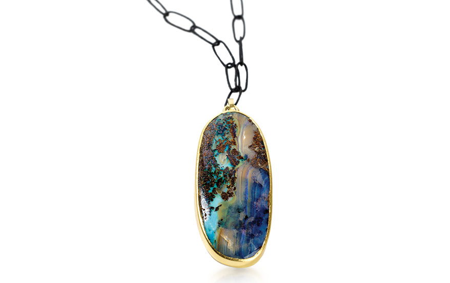 Nina Nguyen necklace with boulder opal