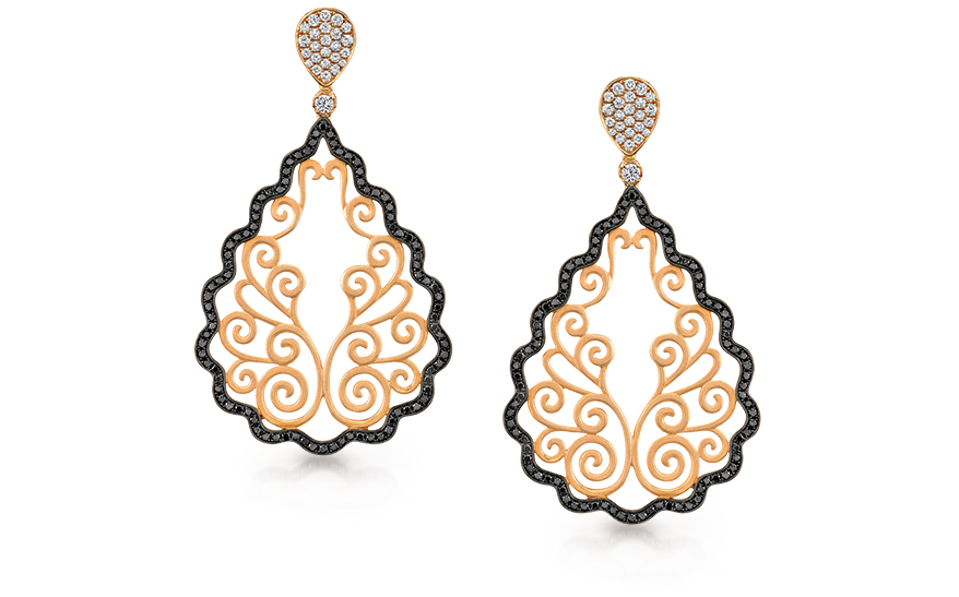 Rose gold earrings from Sylvie Collection