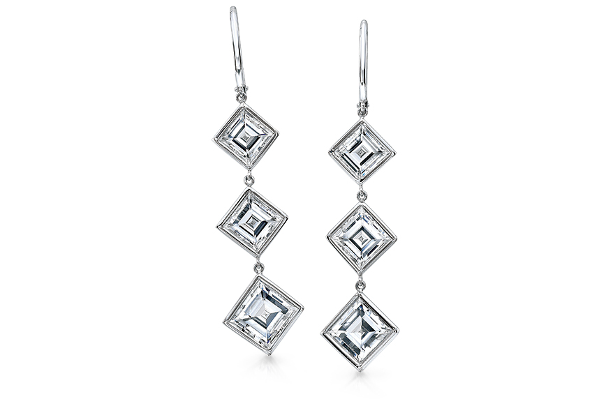 Carre diamond earrings from Rahaminov