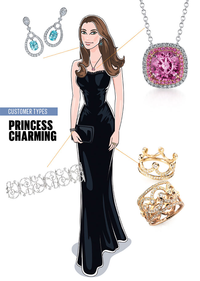 Princess Charming-type jewelry customer