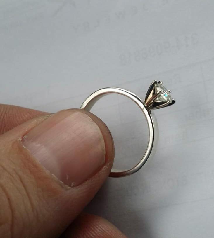 Boyfriend's handmade engagement ring