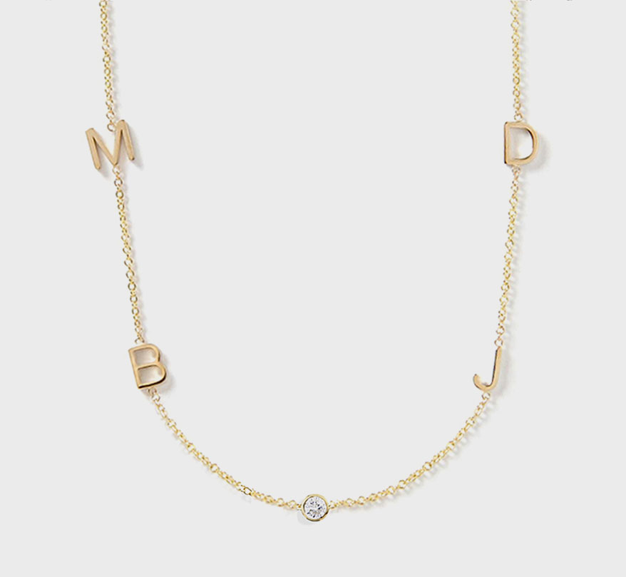 Maya Brenner 14K yellow gold necklace with diamond