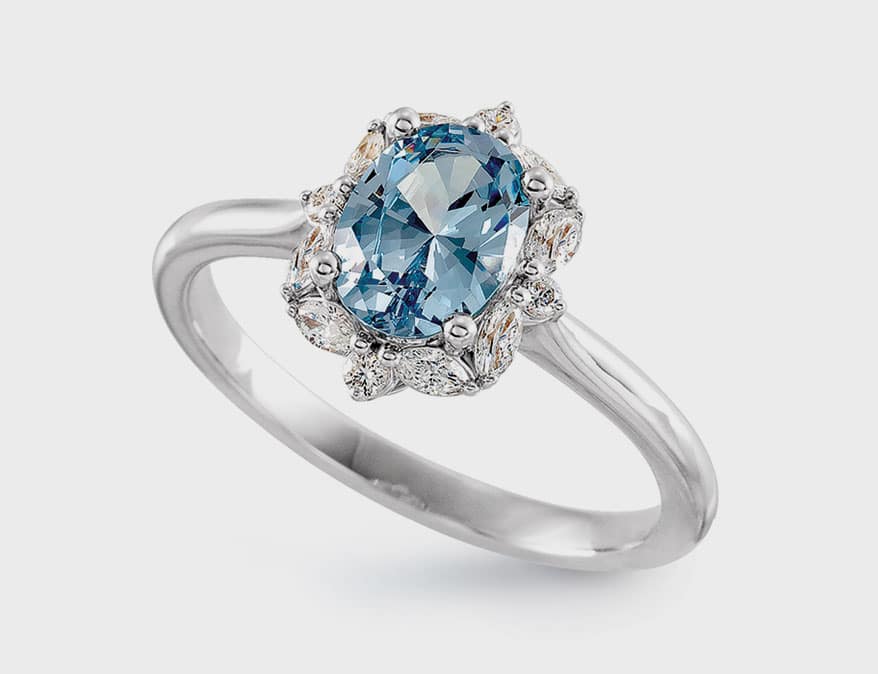 Stuller Pale blue aquamarine ring