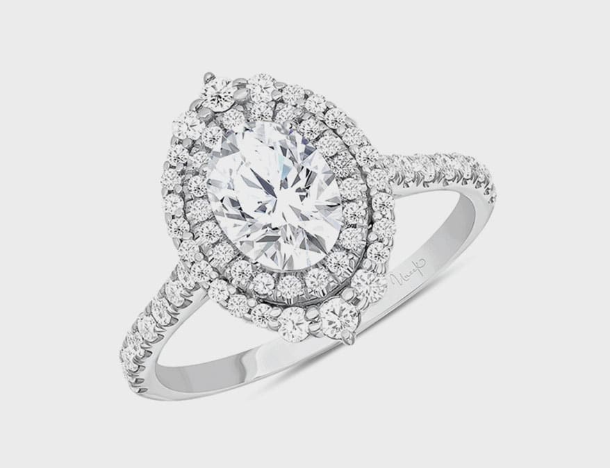 Uneek Jewelry Hope Petals oval diamond engagement ring
