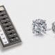 Diamond studs by GN Diamond set in white gold, three-prong or four-prong in a variety of sizes from GN Diamond