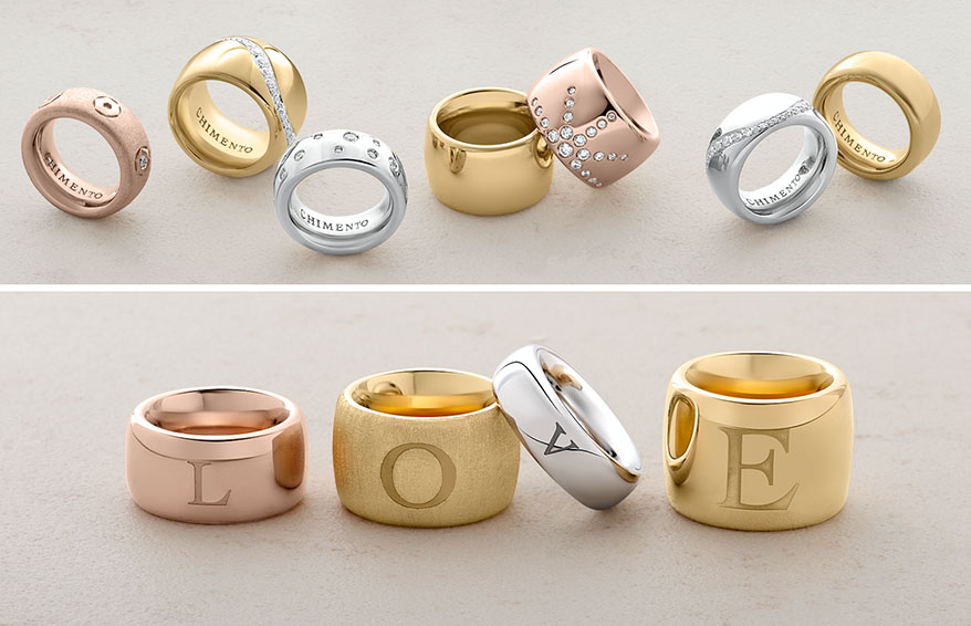 Chimento gold rings