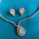 diamond earrings and necklace set