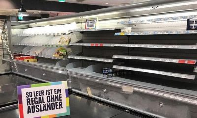 Edeka shelves empty of foreign products