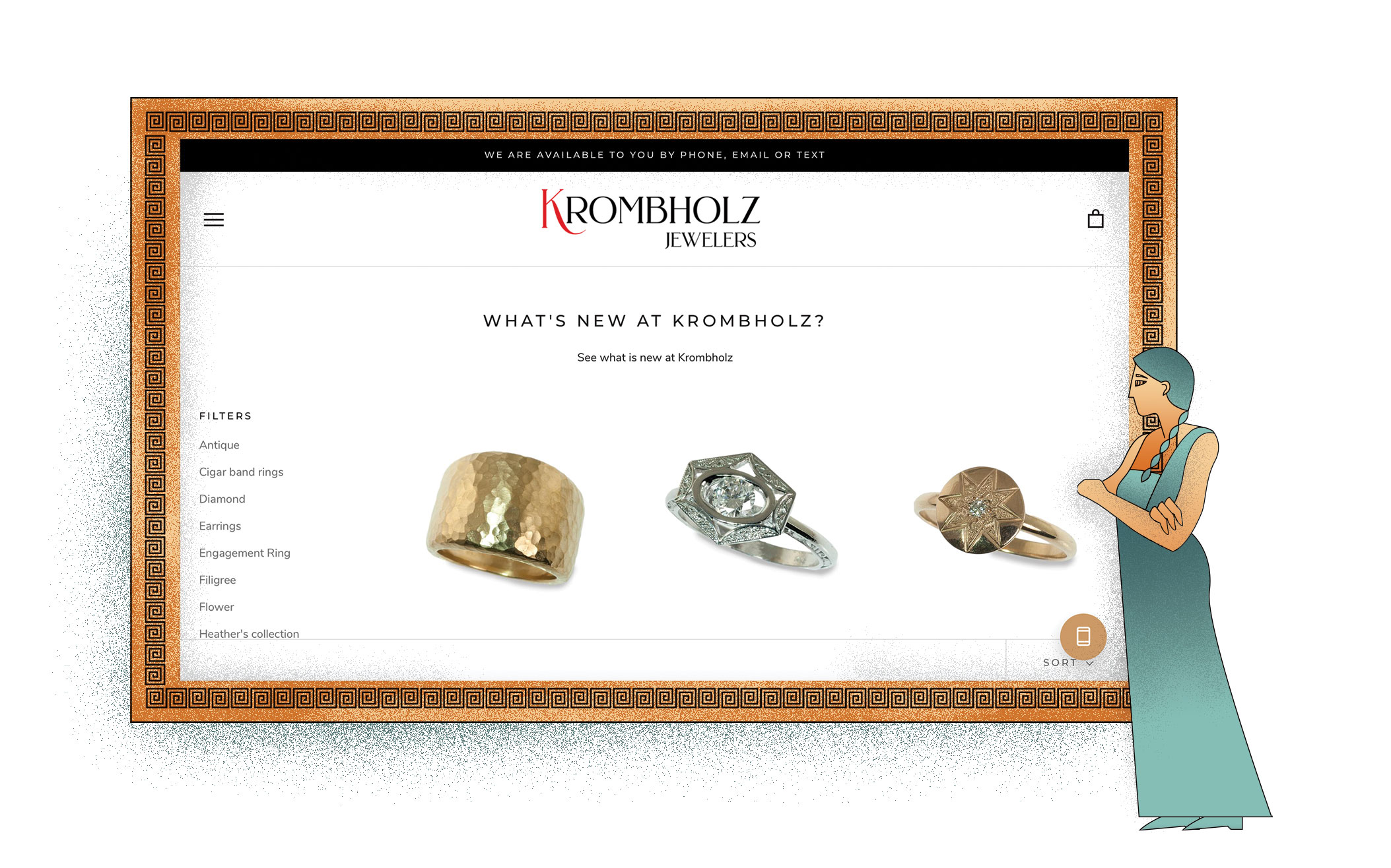 Krombholz Jewelers website