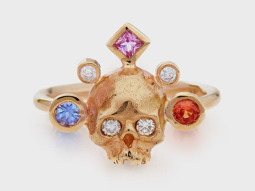 Rachel Quinn Ring in 14K Yellow Gold with Sapphires and Diamonds