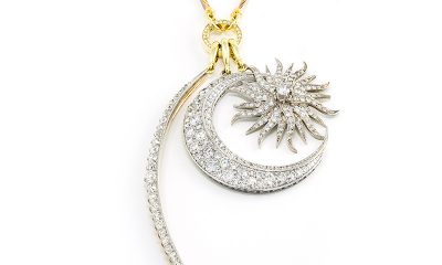 Jenna Blake 18K gold and diamond celestial pendants