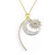 Jenna Blake 18K gold and diamond celestial pendants
