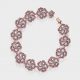 14K rose and white gold bracelet with pink sapphire and diamonds (0.76 TCW).