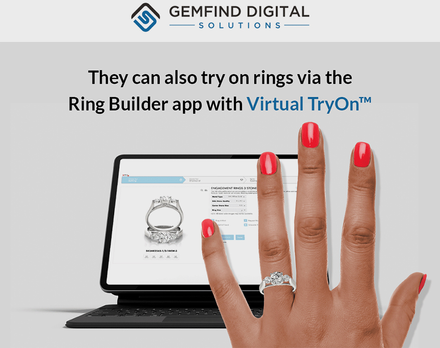 GemFind Launches Virtual Try-On Feature On RingBuilder App