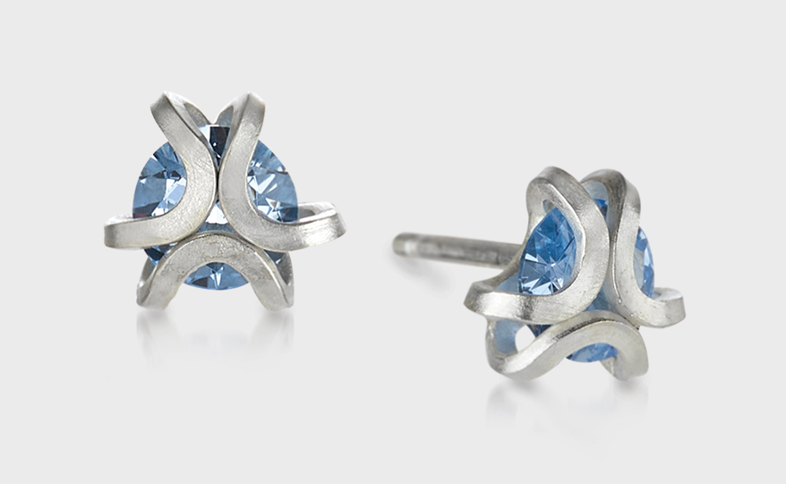 Lola Zyscovich Jewelry  Argentium silver stud earrings