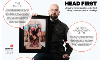 This New Hampshire Jeweler Tattooed Jewelers’ Tools on His Head