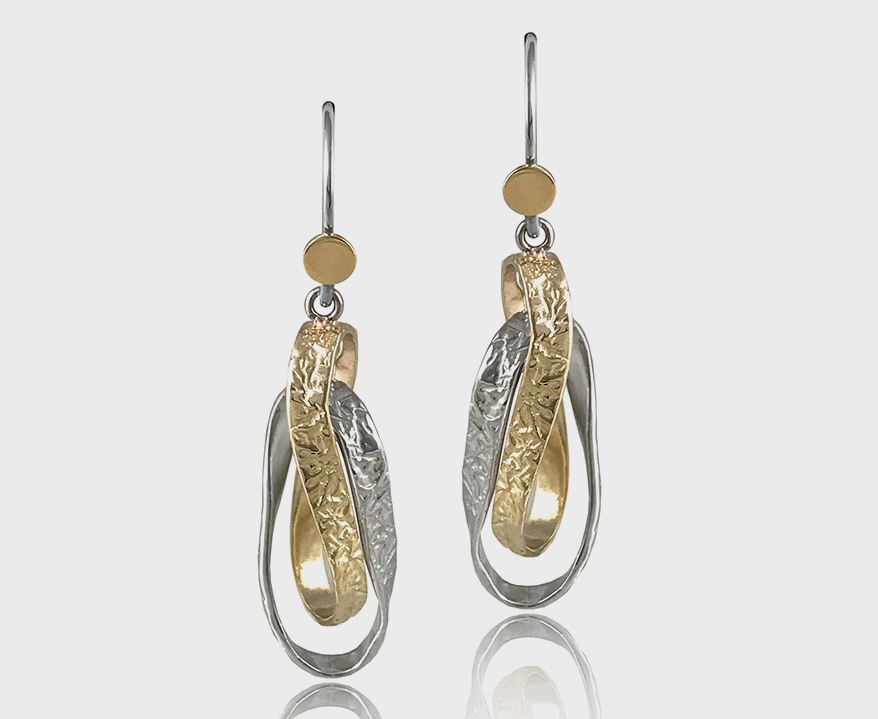 K. Mita Sterling silver earrings with 14K yellow gold.