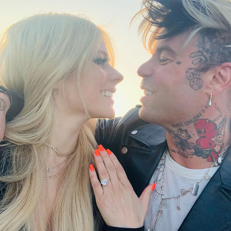 Judge the Jewels: Avril Lavigne’s Heart-Shaped Engagement Ring May Be Worth $350K and Is a Tribute to the Couple’s Meet Cute Moment