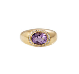 Jacquie Aiche amethyst and diamond ring that Alessandra is wearing