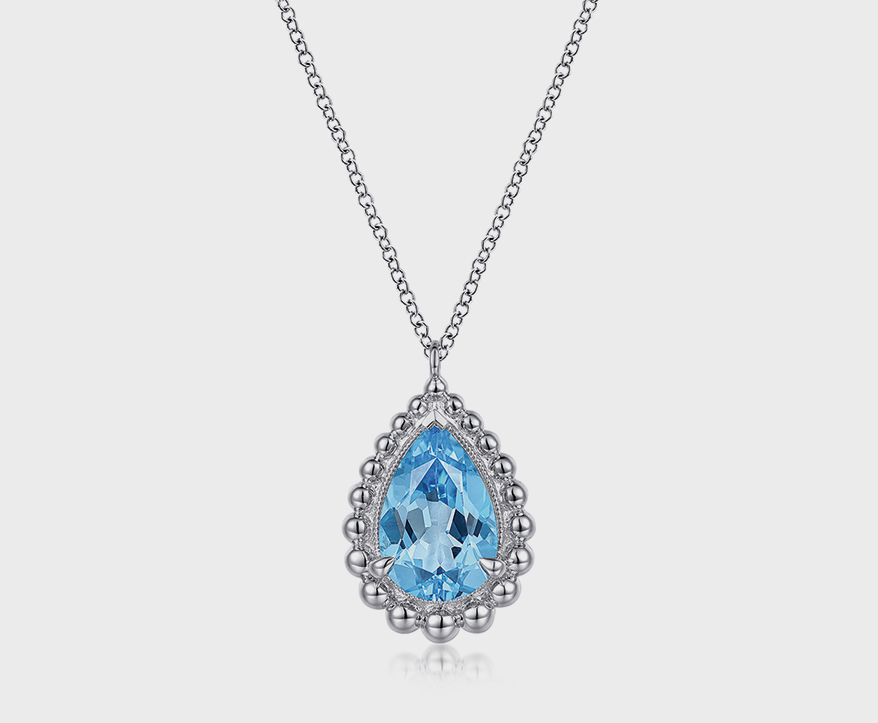Gabriel and Co. 925 sterling silver necklace with topaz.
