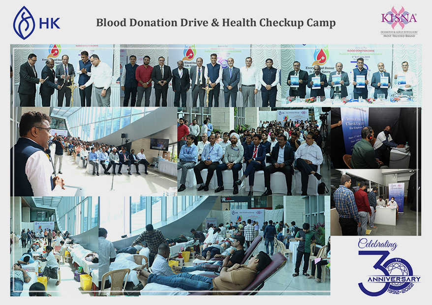 Diamond Exporter Hari Krishna Exports Celebrates 30th Anniversary with a Blood Donation and Platelets Donation Awareness Drive