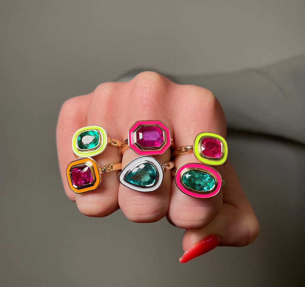 Brush Strokes: Enamel Jewelry Looks That Will Put a Smile on Your Face