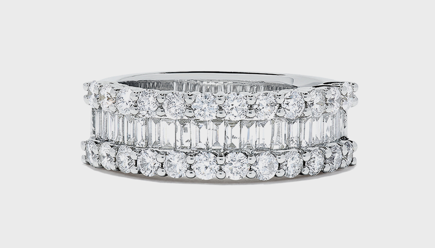 Effy Jewelry 14K white gold ring with diamonds.