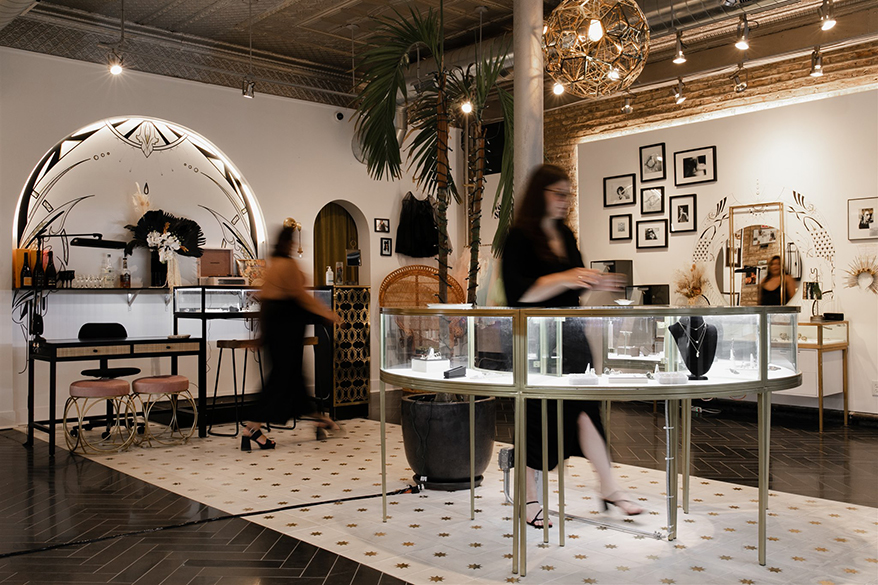 Morocco meets Miami in this eclectically designed Chicago store.