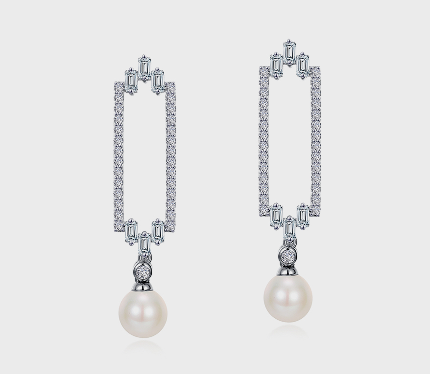 Lafonn  Platinum-bonded sterling silver earrings