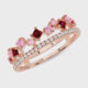 14K rose gold Uneek stackable fashion ring with diamonds