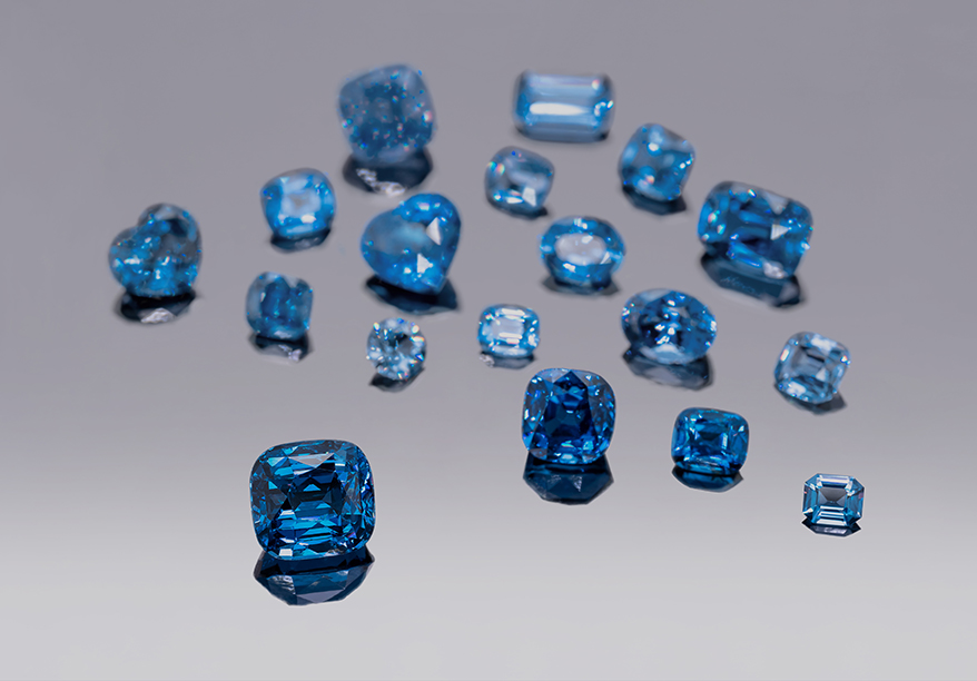 Tanzanian cobalt blue spinel cut by Mahenge Gems