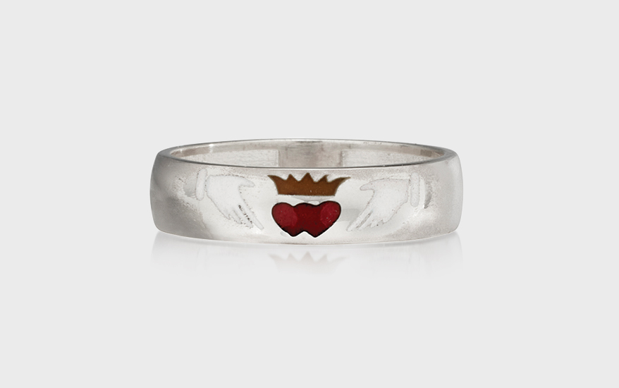 Cleopatra’s Bling Sterling silver ring with enamel.