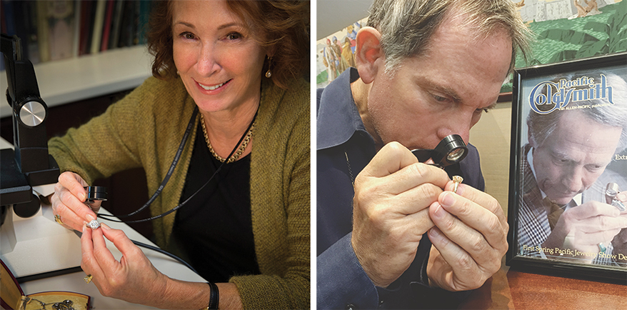 Co-owner Suzanne Martinez is a renowned jewelry historian, senior gemologist and appraiser, while co-owner Mark Zimmelman is a third-generation jeweler.