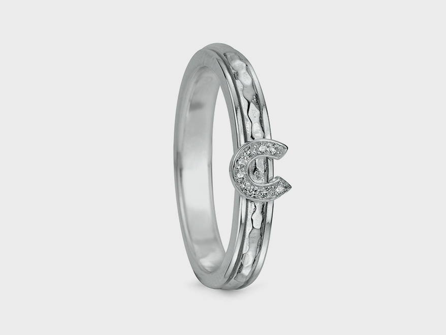 Sterling silver ring with CZ.