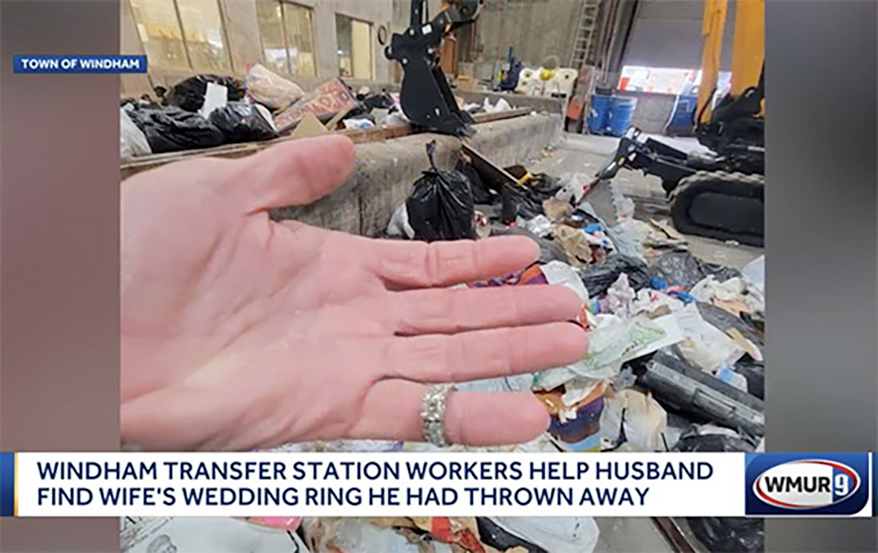 Bridal Jewelry Picked From 20 Tons of Trash With Help of Surveillance Video