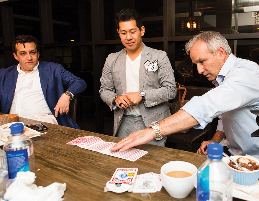 Bob’s Watches founder and CEO, Paul Altieri, right, hosts vintage Rolex luminaries Eric Wind and Morgan King in Newport Beach, CA.