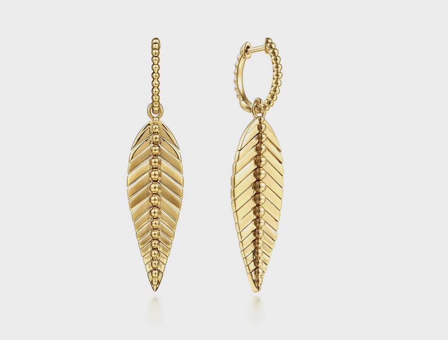 Gabriel & Co.  14K yellow gold earrings.