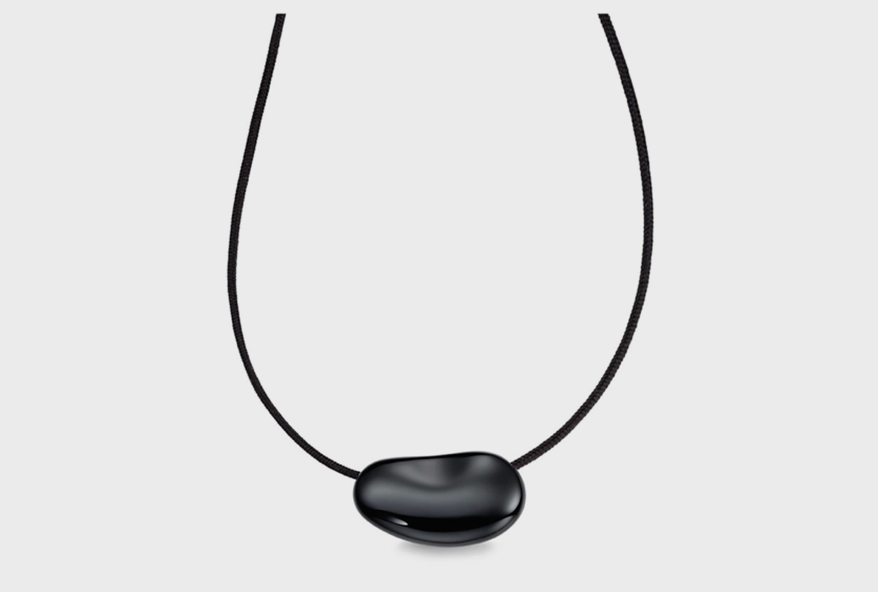Elsa Peretti for Tiffany & Co. pendant in black lacquer over Japanese hardwood 