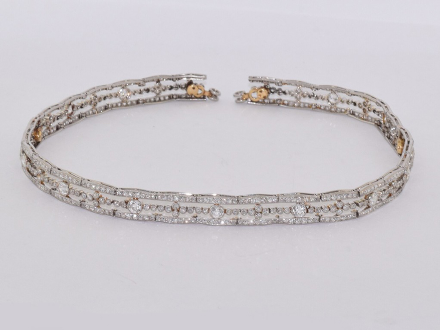 Fred Leighton 19th century diamond fringe necklace.