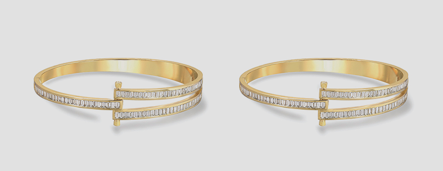 Retrouvaí 14K gold and diamond Magna bracelet.