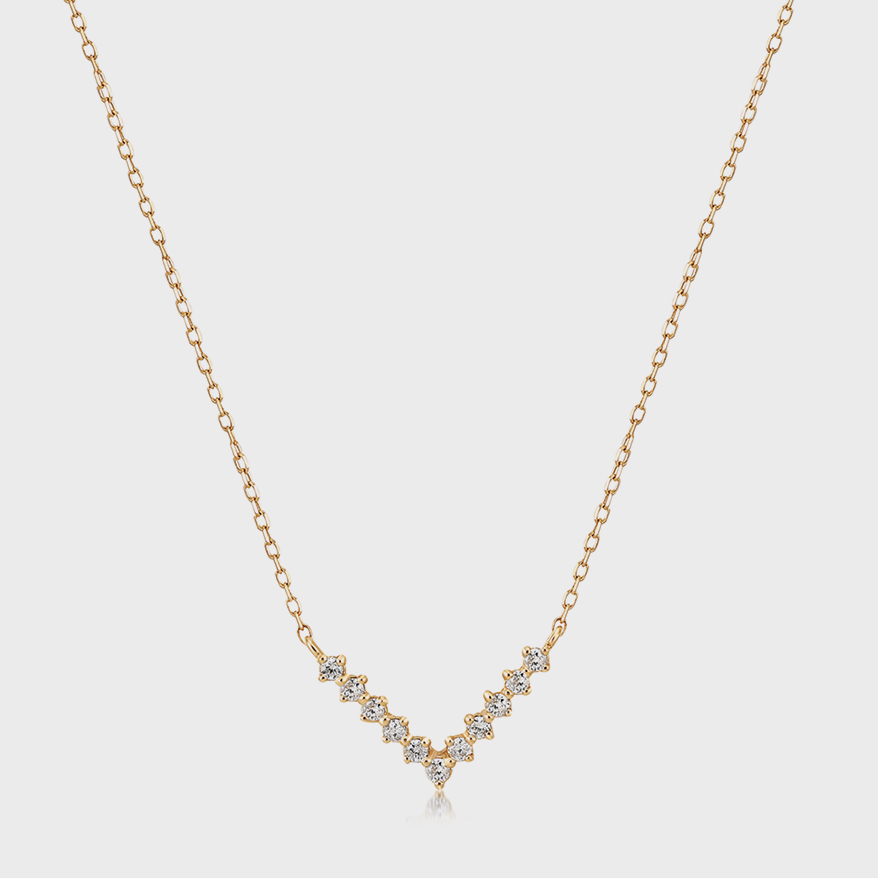 Aurelie Gi 14K yellow gold necklace with lab-grown diamonds
