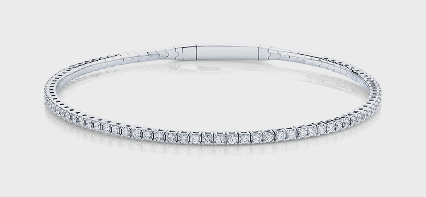 Sylvie 14K white gold bracelet with diamonds