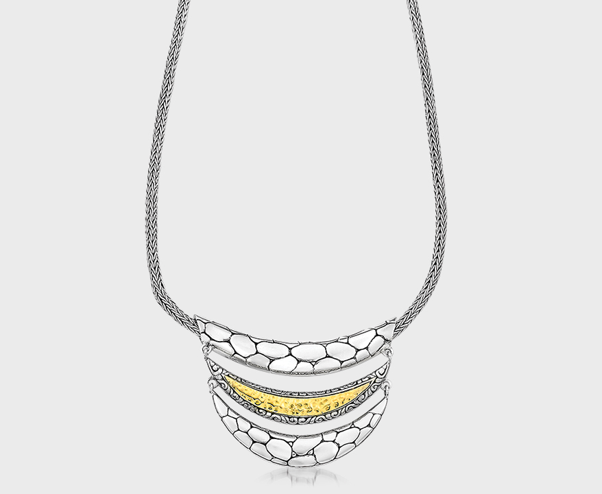 Samuel B. Sterling silver necklace with 18K yellow gold.