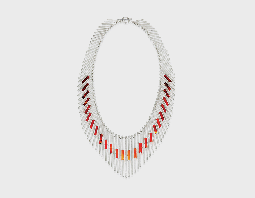 Heather Guidero Jewelry Sterling silver necklace with carnelian.