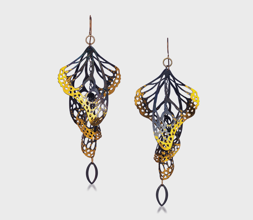 Camille Torres Designs Oxidized sterling silver earrings