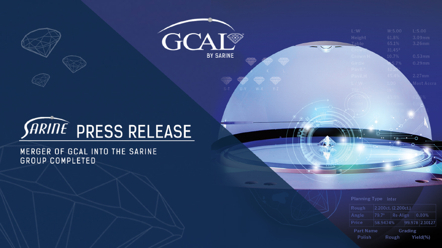 Merger of GCAL Into the Sarine Group Completed