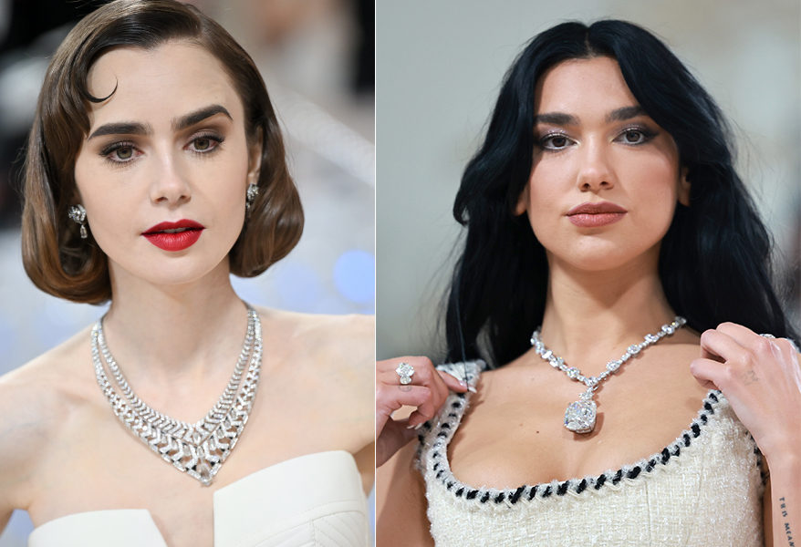 Superstars Accessorized With Amazing Platinum Jewelry Models at the Achieved Gala
