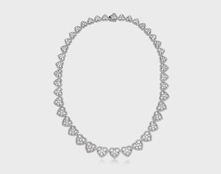 Ashi Couture 14K white gold necklace with diamonds (29.35 TCW).