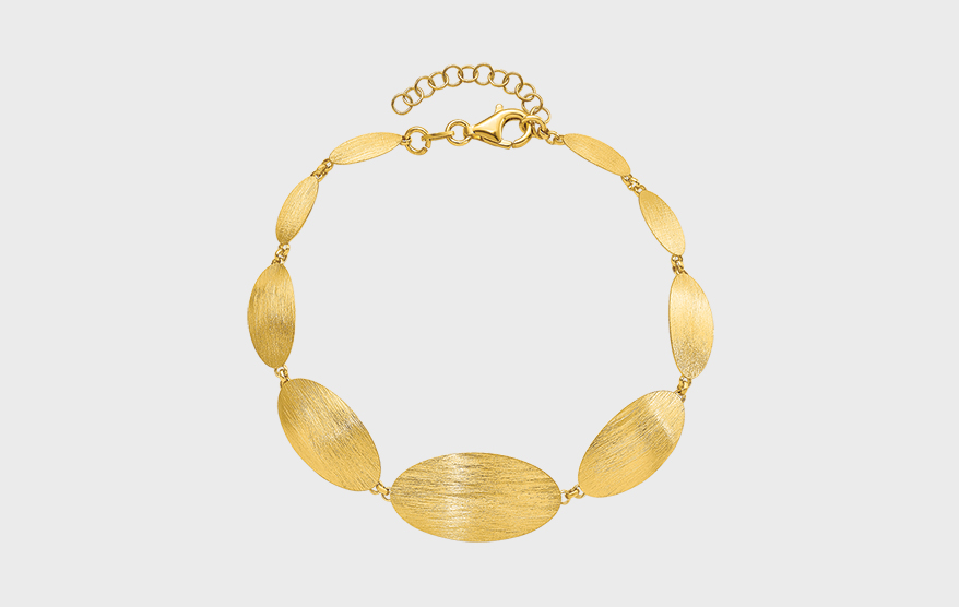 Quality Gold Gold-brushed sterling silver necklace.