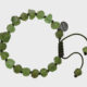 Peridot bracelet on hand-knotted cord